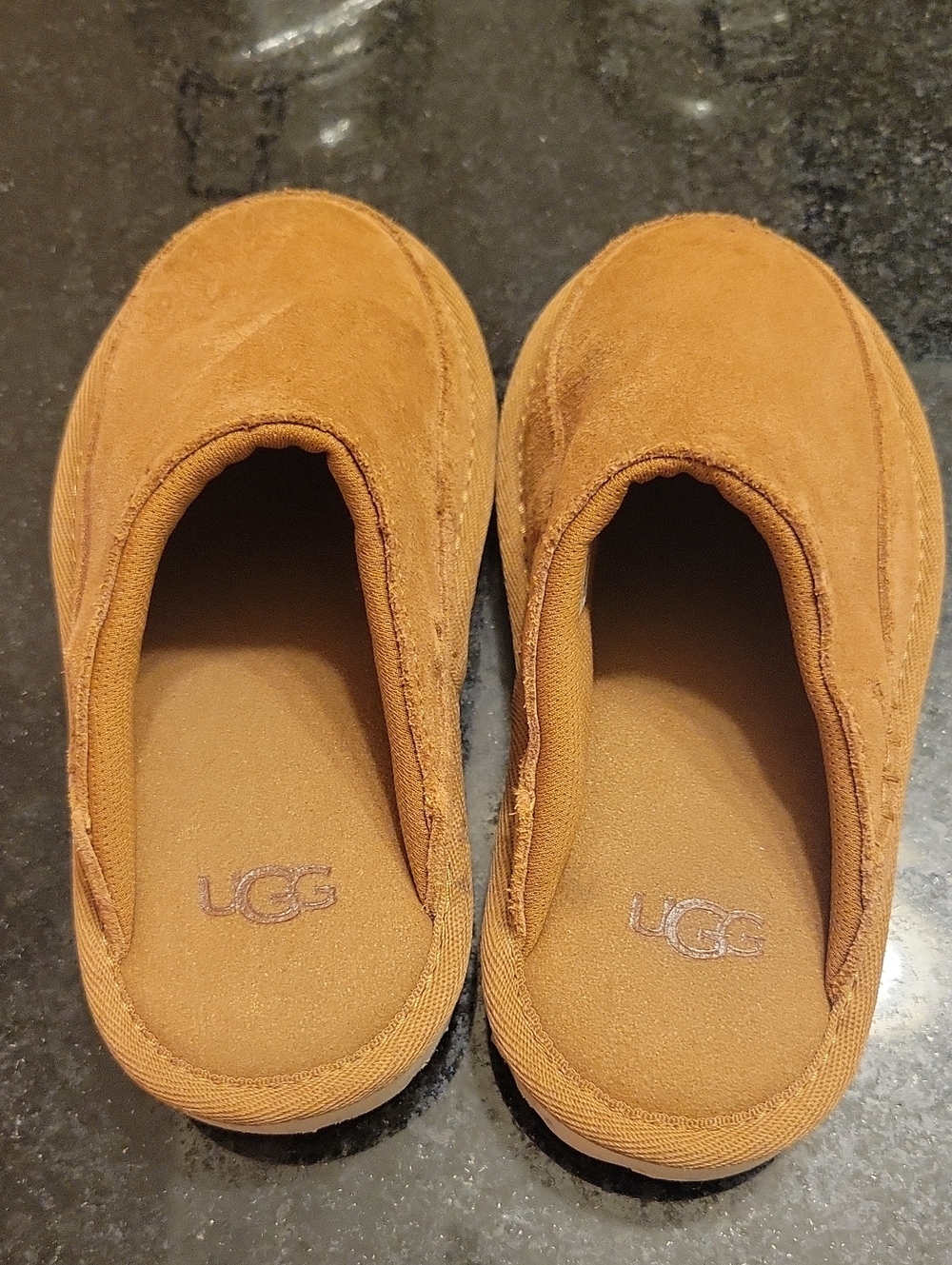 UGG Toddler Goldenstar Suede Clog Slippers - Chestnut, Size 9T (No Strap)